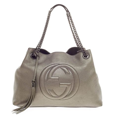 gucci soho leather chain strap shoulder bag|gucci soho chain tote review.